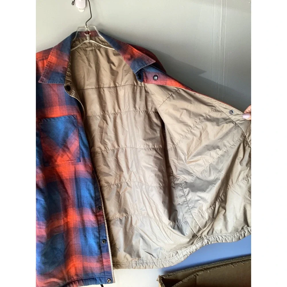 The North Face Fort Point Insulated Flannel Reversible Shirt Jacket Mens Medium